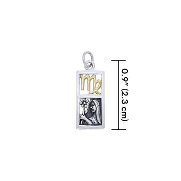 Virgo Silver and 14k Gold accent Charm MCM300 - Jewelry